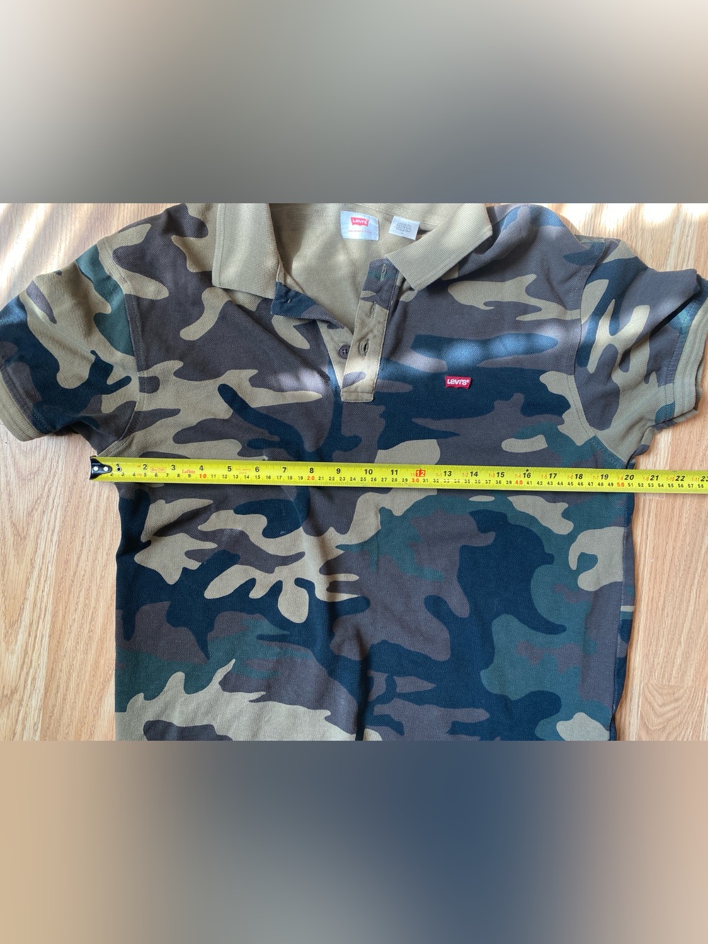 Y2K Levi's Camo Polo Men's M - Picture 5 of 7